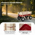 thumbnail image 6 of Wagon Cart for Kids, Heavy Duty Wagon Cart with Wooden Fence, Beach Wagon with 10" All-Terrain Wheels, Utility Wagon for Patio Camping Garden Beach Shopping, 330 lbs Capacity, JA3889, 6 of 11