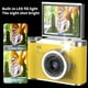 thumbnail image 3 of Cámara digital para estudiantes amarilla con pantalla giratoria, pantalla de 2.4 pulgadas, enfoque automático, alta definición 1080P, cámara para selfies con belleza, 3 of 6