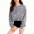 thumbnail image 2 of Levmjia Women Sweatshirt Fashion Casual Loose Shirts Round Neck Christmas Printing Promotion Fall Winter Long Sleeves Pullover Tunic Tops, 2 of 6