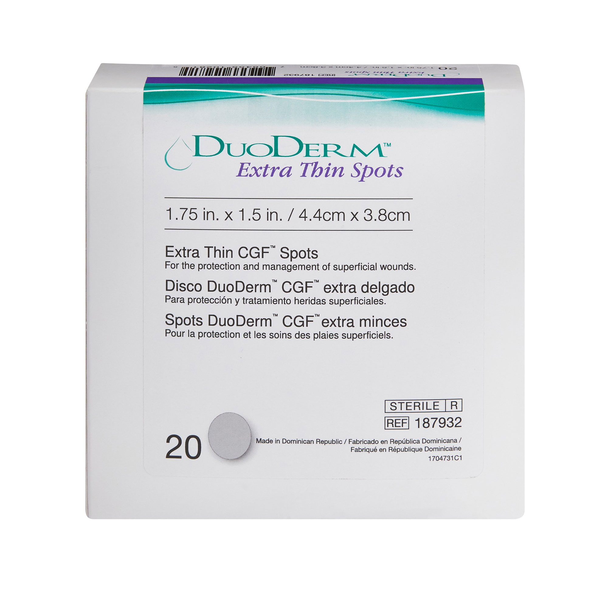 duoderm extra thin hydrocolloid dressing ConvaTec ConvaTec DuoDERM Extra Thin Control