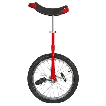 Unicycle 18" Red Chrome Unicycles Wheel Cycling Outdoor Sports Fitness New