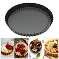 thumbnail image 1 of CNKOO 2Pcs  Non-stick Removable Loose Bottom Pie Cake Pan Baking Mold Bakeware, 1 of 10