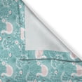 thumbnail image 3 of Ambesonne Swans Kitchen Curtains, Gracious Flowers Lake Art, 55"x45", Rose Pale Seafoam, 3 of 3