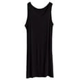 thumbnail image 4 of Cathalem Nightgowns for Women Plus Size Sleeveless Women's Dress Slips Basic Adjustable Spaghetti Strap Cami Under Dress (Black,XL), 4 of 6