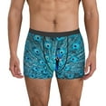 thumbnail image 1 of Balery Beautiful Blue Peacock Calzoncillos bóxer para hombre, ropa interior de algodón suave y transpirable con cinturilla de nailon-XX-Large, 1 of 5