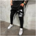 thumbnail image 4 of LoyisViDion Mens Pants Clearance Mens Hole Pocket Jeans Overall Jumpsuit Streetwear Overall Suspender Pants Black 32(XL), 4 of 9