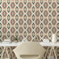 thumbnail image 3 of Bohemian Art Peel & Stick Wallpaper, Folkloric Diamonds Repeated Soft Colored Pattern Geometric, Self-Adhesive Living Room Kitchen Accent, 3 Sizes, Pale Salmon and Mint Green, by Ambesonne, 3 of 6