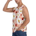 thumbnail image 3 of Fotbe Daisy and Ladybug Men's Camiseta sin Mangas Estampada para Hombres, Playera Casual para Gimnasio, Entrenamiento, Playa-XX-Large, 3 of 7
