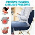thumbnail image 6 of FORTEM Office Chair Cushion and Back Support for Office Chair, Lumbar Support Pillow, Memory Foam, Non Slip Sitting and Back Rest for Gaming, Car Seat Cushion, Chair Pad, 6 of 9