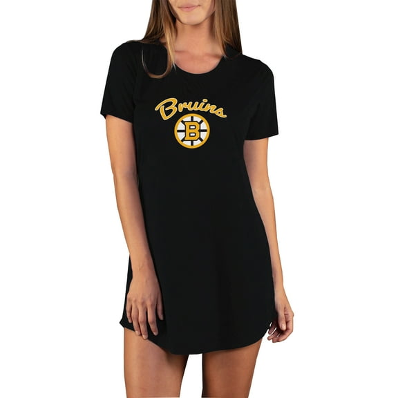 Women's Concepts Sport Black Boston Bruins Marathon Knit Nightshirt