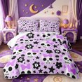 thumbnail image 2 of Manfei 3D Cartoon Skull Halloween Bed Spread Queen,Vintage Skeleton Print Queen Coverlet Set,3 Pieces,1 Quilt and 2 Pillowcases, 2 of 7