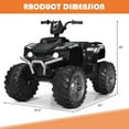 thumbnail image 2 of Topbuy 12V Electric Kids Quad ATV Ride on Car with LED Lights& Black, 2 of 5