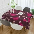 thumbnail image 5 of GZHJMY Valentine's Day Love Heart Tablecloth, Rectangle Waterproof Washable Polyester Table Cover for Picnic Dinner Holiday Party Decor, 60 x 120 Inch, 5 of 7