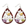 thumbnail image 2 of Pendientes de gotas de agua de Pascua Xihbxyly Madera Personalizados, 2 of 4