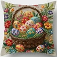 thumbnail image 7 of Easter Decorations Pillow Covers 18x18 Inch Set of 4 Easter Bunny Throw Pillow Cases Spring Decorations for Sofa Couch Bedroom Living Room Home Decor E, 7 of 7
