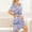 Purple, variant on AOOCHASLIY Miss Dress Fall Clothes Women Spring/Summer Casual Short Sleeve Dress Loose Fitting Tie-dye Printed Button Up Nightgown Home Wear Dress