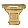 thumbnail image 3 of GARENDE Drop Leg Bag Thigh Bag Detachable Leg Straps Men Women Practical Waterproof Waist Pack for Travel Motorbike Outdoor Fisherman Khaki, 3 of 9