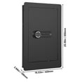 thumbnail image 2 of KFFKFF 25.59" High Concealed Wall Safe, Keypad Access 3-Level Security Safe, Includes 3 Adjustable Shelves & 6 Hooks, Made of Durable Q235 Steel, Features LED Lighting & Alert System for Valuables, 2 of 9