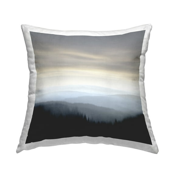 Stupell Industries Dark Forest Landscape Decorative Printed Throw Pillow, 18 x 18