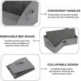 thumbnail image 3 of Linen-cotton Blend Dog Toy Basket And Dog Toy Box, Dog Toy Basket Storage - Perfect For Organizing Pet Toys, Blankets, Leashes, Chew Toys - Snow Grey, 3 of 3