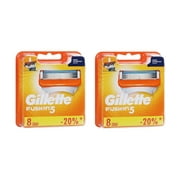 Gillette Fusion5 Manual Regular Refill Blade Cartridges, 8 Count (Pack of 2)