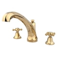 thumbnail image 1 of 8 Inch -18 Inch Widespread Roman Tub Filler - Polished Brass, 1 of 1