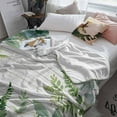 thumbnail image 3 of Eucalyptus Leaves Flannel Blanket for Bed, Summer Pastoral Botanical Gray Wooden Soft Cozy Warm Couch Throw Blanket, Lightweight Fluffy Plush Bedding Blankets for Sofa Decor All Season 31.5"x47", 3 of 7