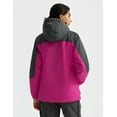 thumbnail image 3 of GEMYSE Women's Mountain Waterproof Ski Snow Jacket Winter Windproof Rain Coat(Rose Red, XL), 3 of 5