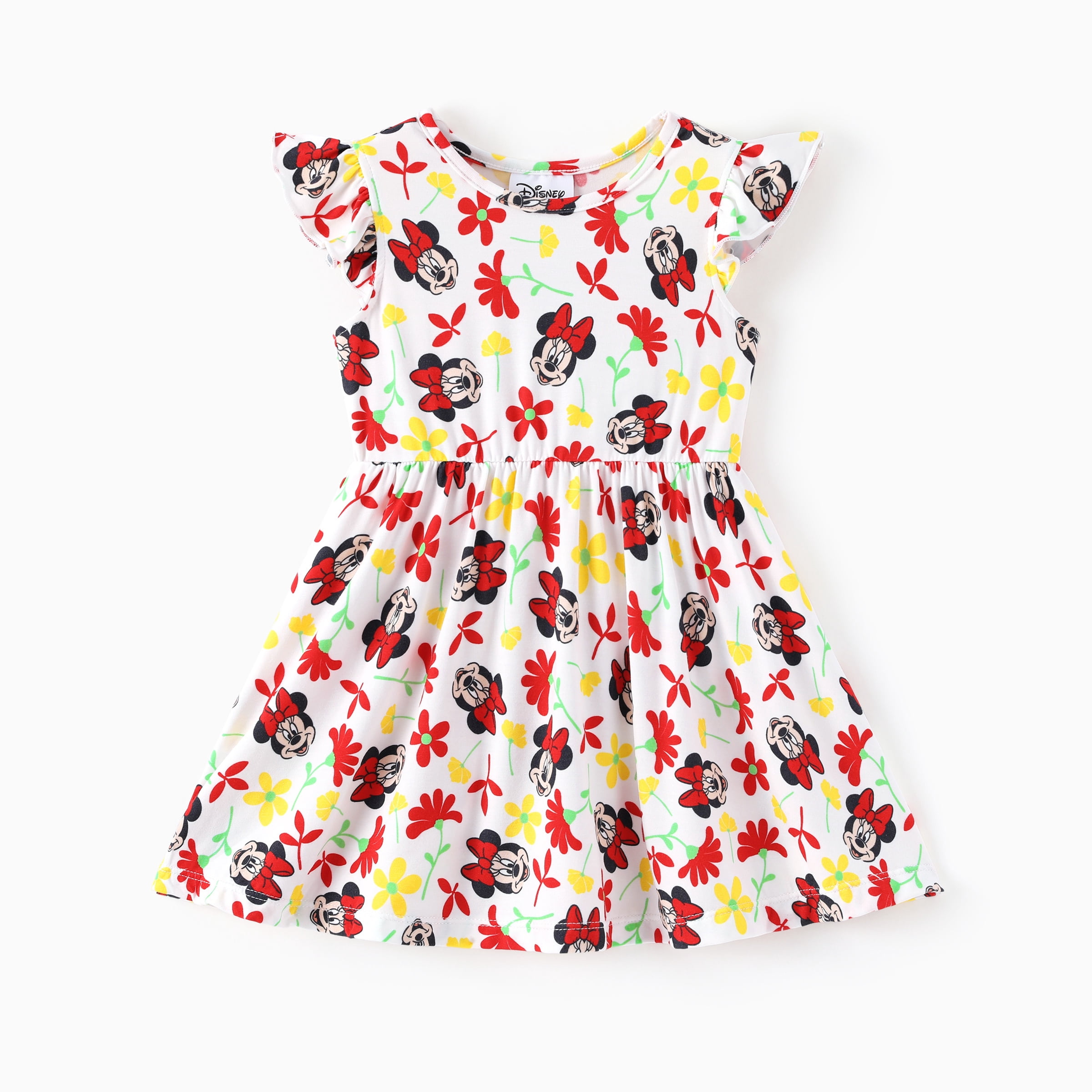 Disney Baby Girls Clothes Bamboo Viscose Minnie Mouse Floral Dress and Graphic One-Piece Romper 2 Pack Outfit Shower Gift Infant 6-9 Months