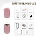 thumbnail image 5 of Bathroom Accessories Set 6 Piece Bath Ensemble Includes Soap Dispenser, Toothbrush Holder, Toothbrush Cup, Soap Dish for Decorative Countertop and Housewarming Gift (Blush pink-6pcs), 5 of 5