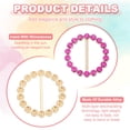 thumbnail image 3 of Uxcell 10Pcs Silk Scarf Ring Clip Bling Rhinestone T-Shirt Clips Tie Waist Knotted Buckle Rings Metal Circle Buckles for Women Rose Red, 3 of 7