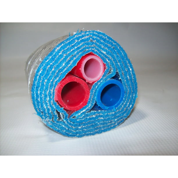 Insulated Pipe 5 Wrap (2) 1" Oxygen Barrier and (1) 3/4" Non-Barrier-No