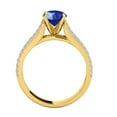 thumbnail image 4 of Aonejewelry 1.20 Ct. Halo Unique Design Sapphire and Diamond Engagement Ring Crafted In 14k Solid Yellow Gold, 4 of 4