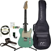 Sawtooth Classic ET 60 Ash Body Electric Guitar with Gig Bag and Accessories, Surf Green
