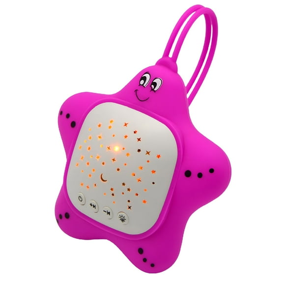 GJX Portable Baby White Noise Sound Machine with Projector Light Portable Lightweight Soother Calming Music Baby Sleep Aid