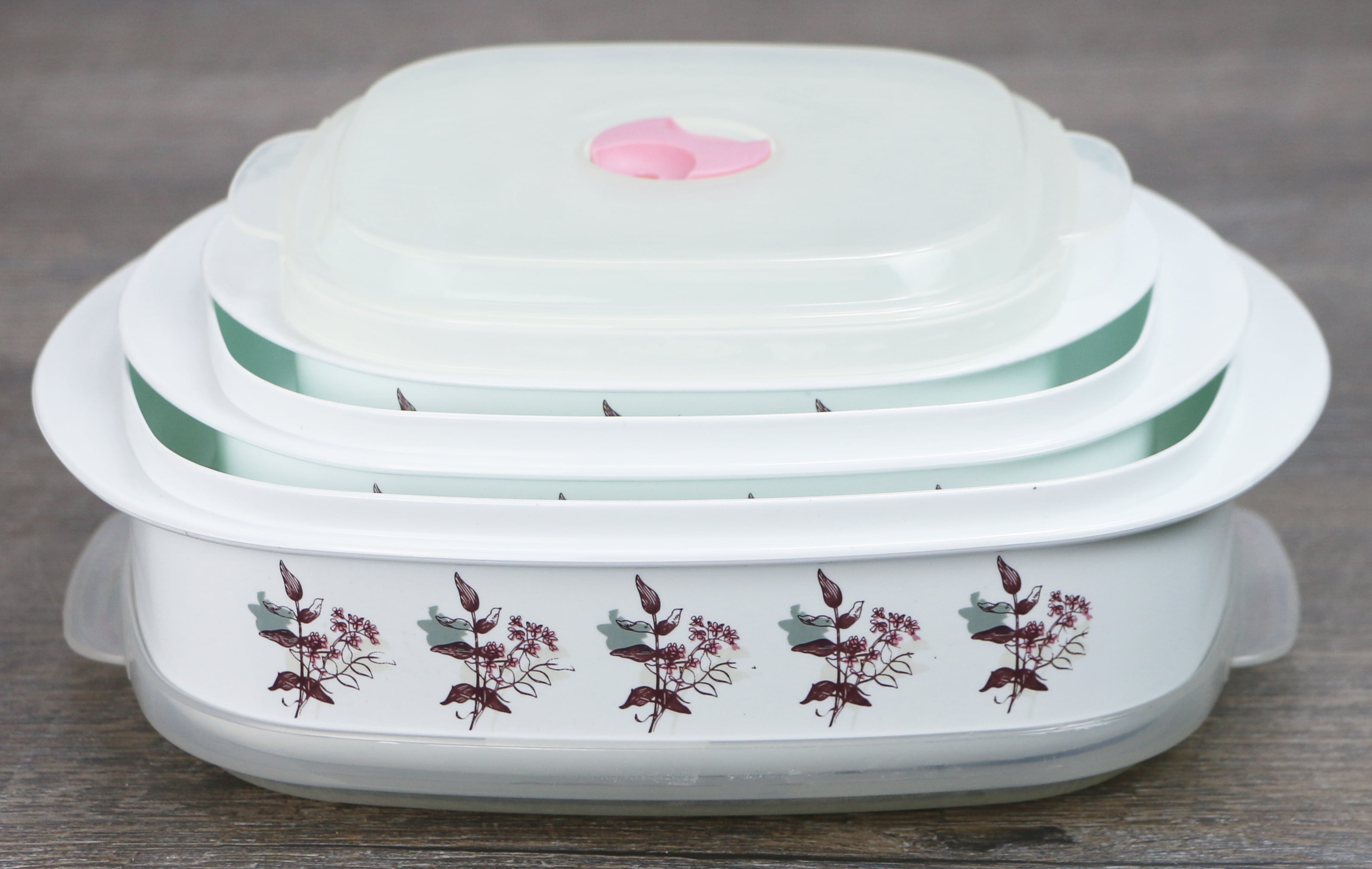 Corelle Coordinates Twilight Grove 6 Piece Microwave Cookware Bowls Corelle Coordinates Twilight Grove 6 Piece Microwave Cookware And Storage Set