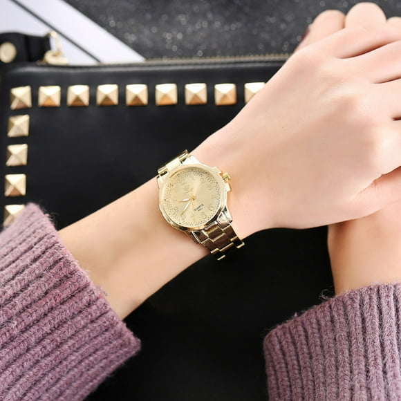 TIMIFIS Watches for Women Women Fashion Stainless Steel Band Analog Quartz Round Wrist Watch Watches - Summer