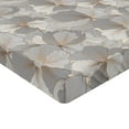 thumbnail image 4 of Ambesonne Floral Design Fitted Sheet, Muted Colors Petals, Queen Size, Grey Pale Grey Cream, 4 of 5