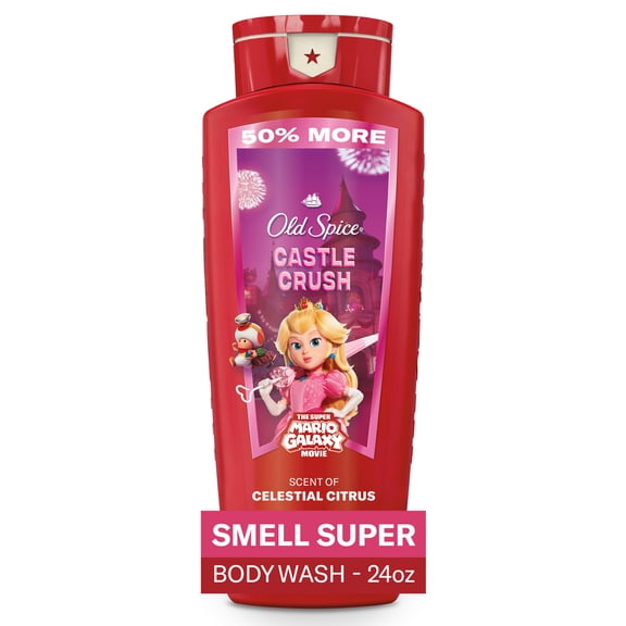 Old Spice Body Wash for Men, Castle Crush, Scent of Celestial Citrus, Old Spice x The Super Mario Galaxy Movie, 24 oz