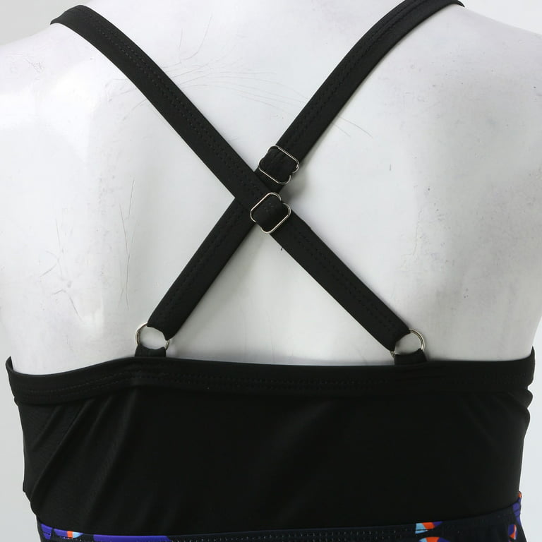 2023 Women's Split Swimsuit Butterfly Print Skirt Tankini Two Piece Set