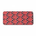 thumbnail image 1 of Floral Computer Mouse Pad, Romantic Roses for Lovers Valentines Shabby Perennial Flower Buds Pattern, Rectangle Non-Slip Rubber Mousepad X-Large, 35" x 15", Dark Coral Dark Blue, by Ambesonne, 1 of 2
