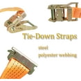 thumbnail image 5 of 4Pcs Ratchet Straps 2 Inch x 15 Feet Tie-Down Straps 4400Lbs Heavy Duty Ratchet Cargo Strap Fit for Moving and Securing Cargo, 5 of 6