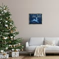 thumbnail image 2 of Peace Jumping Deer Snowflakes Holiday Graphic Art Luster Gray Framed Art Print Wall Art, 2 of 6
