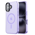 thumbnail image 1 of Funda protectora Tigowos compatible con iPhone 16 Plus, color morado claro, 1 of 6