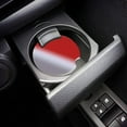 thumbnail image 3 of FMSHPON Red White Gray Gradient Style Set of 2 Car Coaster for Drinks, Absorbent Ceramic Stone Coasters Cup Mat with Cork Base for Home Kitchen Room Coffee Table Bar Decor, 3 of 5