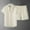 Beige, variant on YLSDY Men's 2 Piece Outfits Waffle Knit Button Down Shirt Top and Shorts Set Summer Fashion Sports Suits Beige L