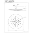 thumbnail image 2 of Kingston Brass KX677 Shower Scape 7" Round Raindrop ABS Shower Head, Brushed Brass, 2 of 4