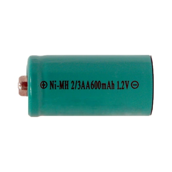 8-pack 2/3 AA NiMH Button Top Batteries (600 mAh)