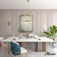 thumbnail image 3 of Hunter - Zoanne 6-light Alturas Gold, Large Chandelier, Dimmable, Modern Style, Geometric Shaped, for Bedrooms, Kitchens, Dining, Living Rooms - 19570, 3 of 7