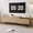 70-79 inches + Natural + 70-79 inches + 70 inches + Solid Wood + MDF + Solid Wood + MDF, variant on 70 Inch Mid Century Modern TV Stand for 80 Inch TV with Tambour Doors, Drawers and Power Outlet, Dark Brown Particle Board+MDF+Pine Wood TV Console for Living Room Bedroom